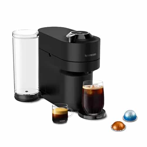 Nespresso Vertuo Pop+ Coffee and Espresso Maker by De'Longhi, Black Matte with Dark Chrome