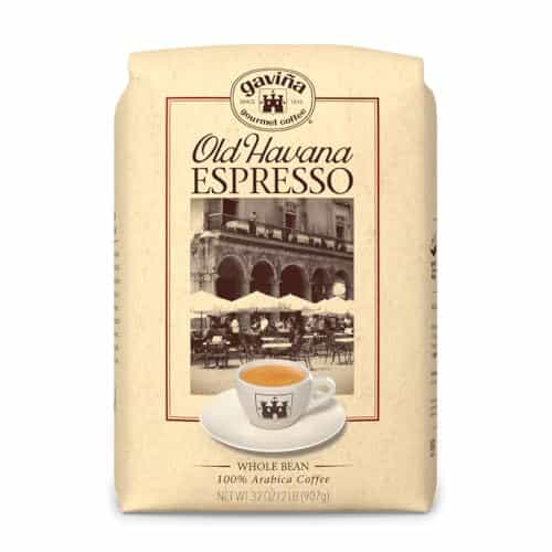 Gaviña Old Havana Espresso Whole Bean Coffee – Medium-Dark Roast, 100% Arabica, Nutty and Sweet Flavor, Great for Espresso Machines and Moka Pots, 32 oz Bag