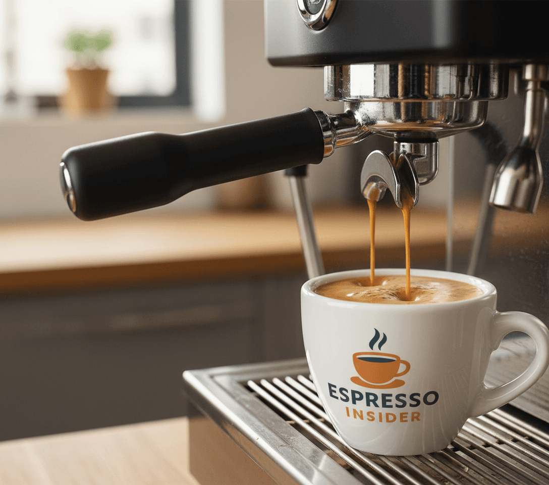 Espresso crema close-up with branded look