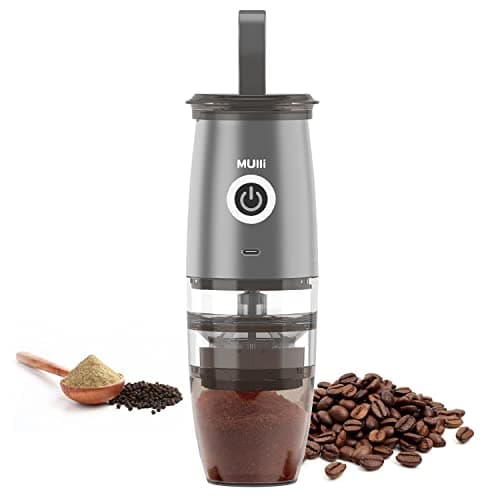 Mulli Portable Burr Coffee Grinder,Electric Cafe Grind, Adjustable Burr Mill with 5 Precise Grind Setting for Drip/Espresso/PourOver