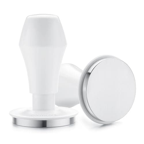 Normcore 58mm Espresso Coffee Tamper V4.1, Spring Loaded Tamper with 15lb/25lb/30lb Interchangeable Springs, Fit All Default 58mm Espresso Baskets, Not Specified to 58.5mm, White