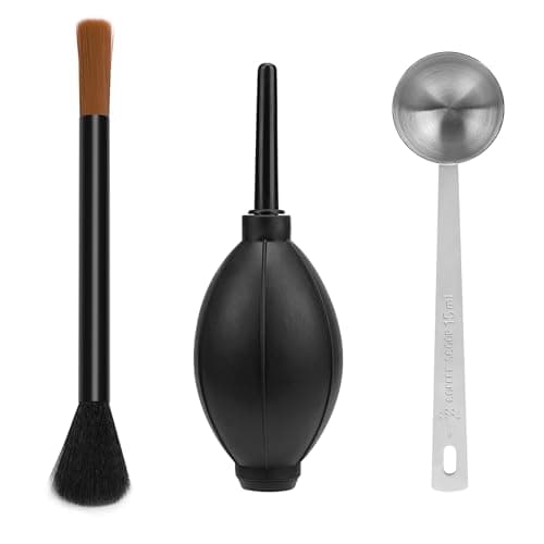 TOCCOOL Coffee Grinder Cleaning Kit with Brush, Spoon, and Blower - Espresso Machine Cleaning Tools, Barista Accessories for Grinds, Beans, Portafilters