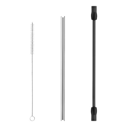 Silicone Milk Hose with Stainless Steel Milk Pipe and Cleaning Brush, Easy Clean Silicone Home Kitchen M-ilk Hose Set Coffee Machine Tube Fit for EQ 6(COLOR:as shown)