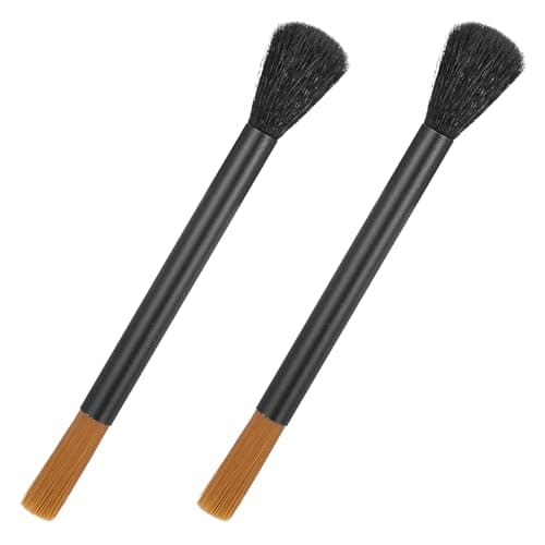 Classicseali 2pcs Espresso Cleaning Brush,Coffee Brush,Dual Head Coffee Cleaning Brushes with Nylon Bristles,Aluminum handle,for Espresso Machine Cleanin,Used to Clean Tea Powder, Flour, Sugar