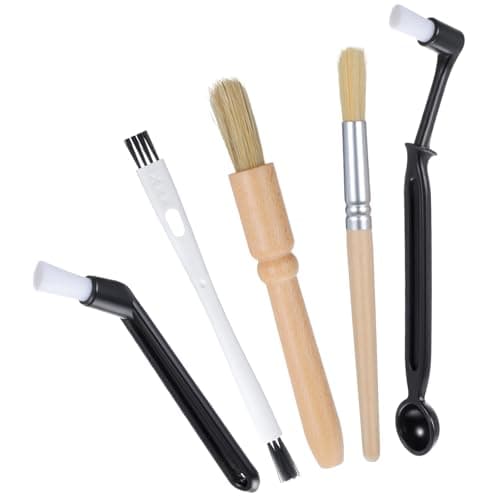 5 Pcs Coffee Grinder Brush Group Head Brush Brushes Kit Nylon Machine Cleaning Brushes Wooden for Coffee Machine