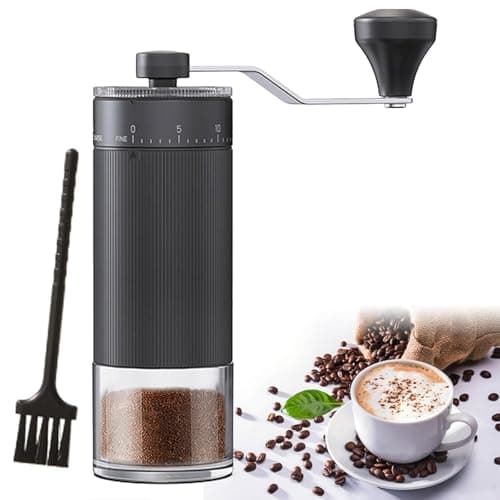Portable Manual Coffee Grinder with 40 Adjustable Settings,Hand Coffee Bean Mill with 30g Capacity & Crank for Travel Camping Office Home(Ceramic)