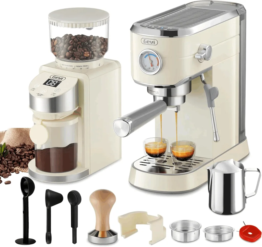 Gevi 20-Bar Espresso Machine with Burr Grinder