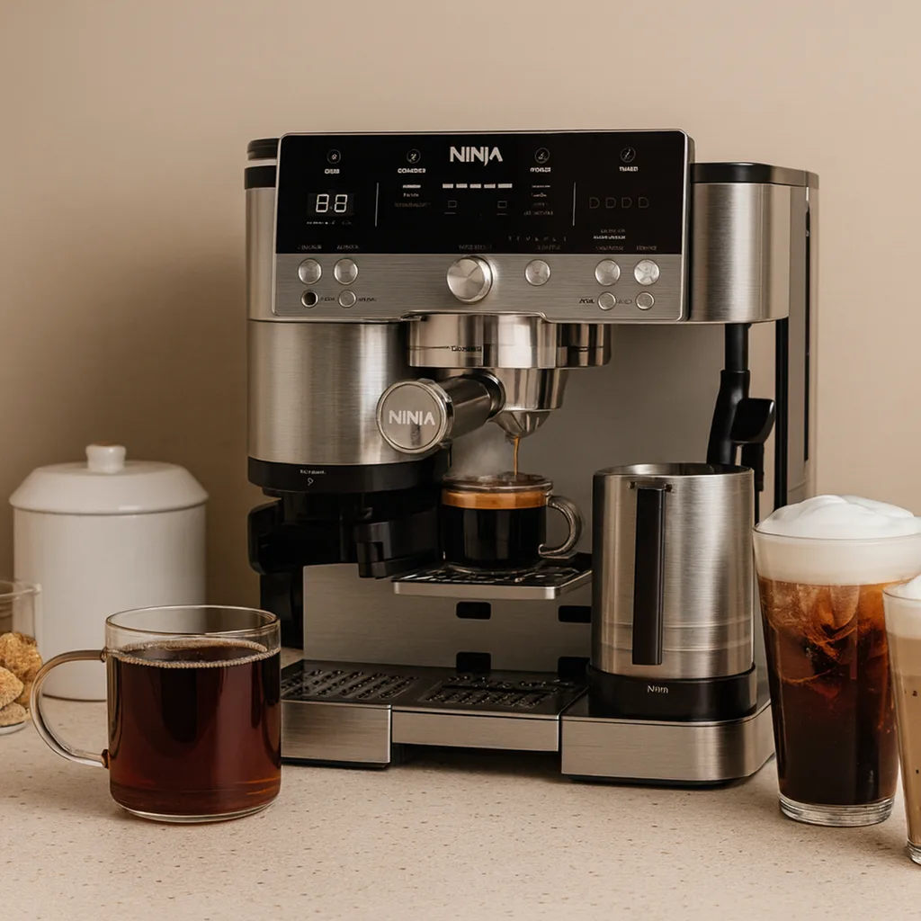 Ninja Luxe ES601 Review: The Smart Espresso Machine Changing Home Coffee Forever 1 Ninja Luxe Café ES601 espresso machine on kitchen counter