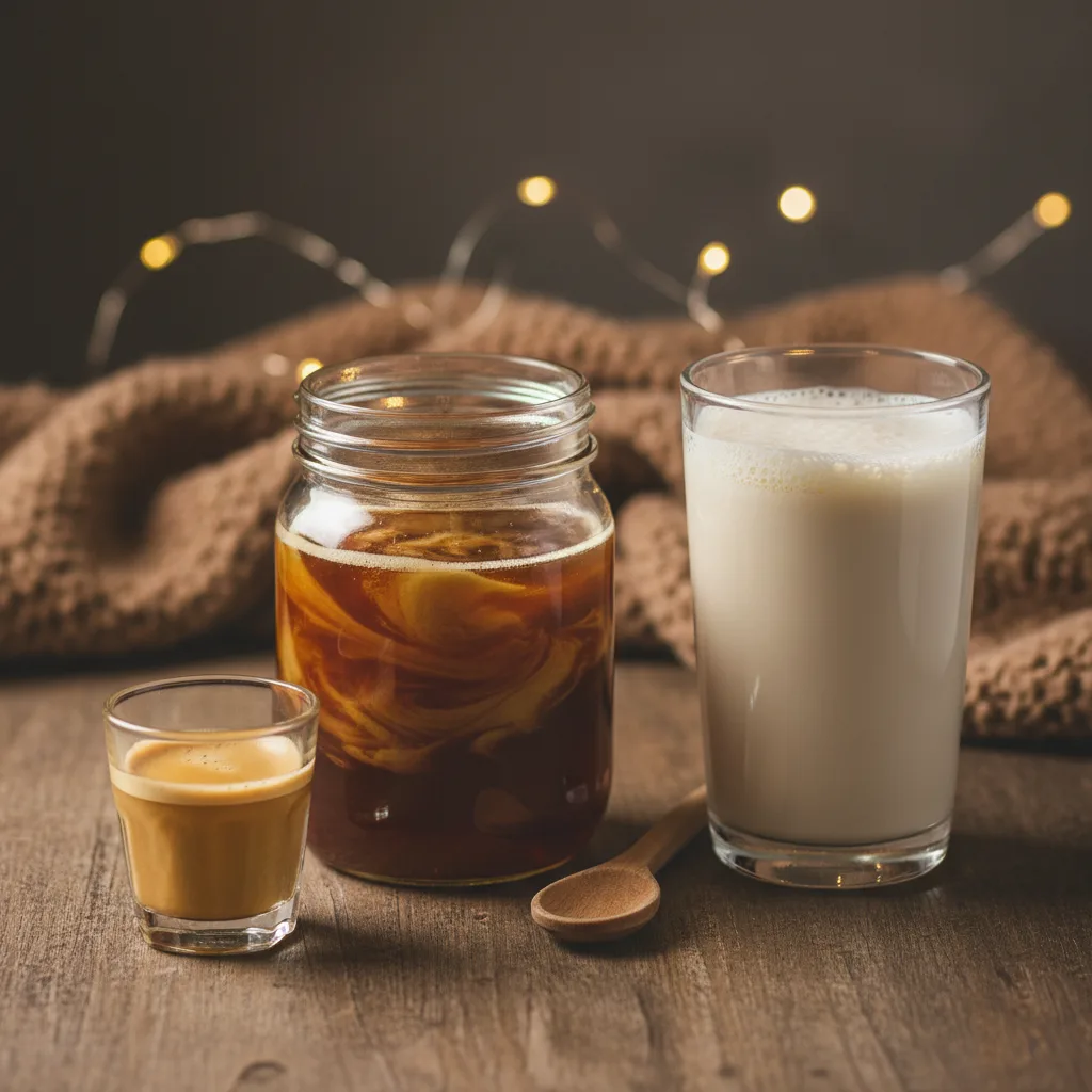 Key ingredients for Perfect Brown Sugar Shaken Espresso