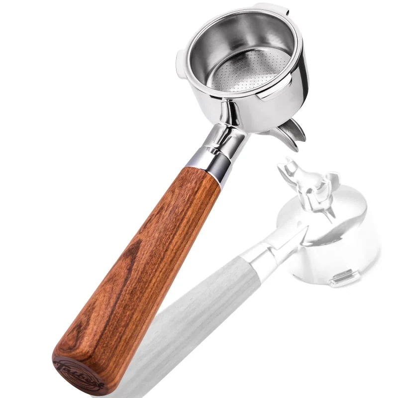 51mm Portafilter for CASABREWS 3700/CM5418, Dual Spout Espresso Handle with Siam Rosewood Grip & 304 Stainless Steel Basket Rosewood 51mm Fits CASABREWS