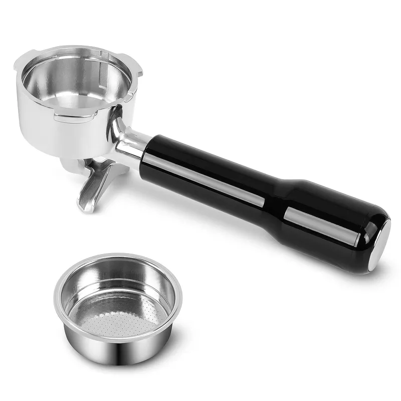 51mm Stainless Steel Portafilter with Double Spouts for CM5418, 3 Ears Portafilter with Portafilter Basket Removal Tool Compatible for CASABREWS CM5418, 3700Essential and 5418Pro