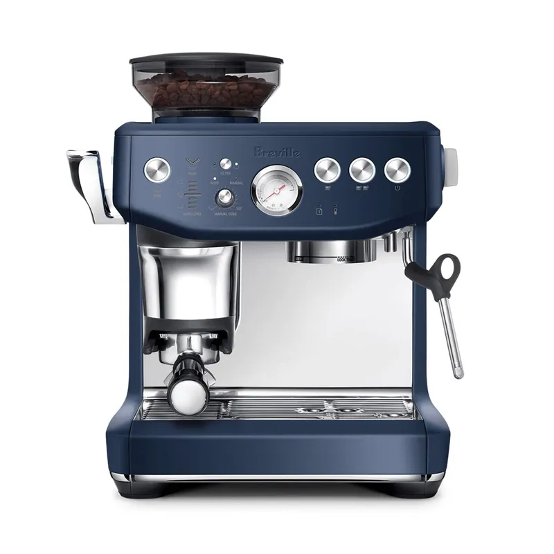 Breville Barista Express Impress Espresso Machine BES876DBL, Damson Blue