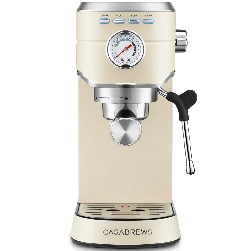 CASABREWS CM5418 Espresso Machine 20 Bar, Espresso Maker with Milk Frother Steam Wand, Stainless Steel Espresso Coffee Machine with 34oz Removable Water Tank, Gift for Mom or Dad, Gift for Him, Creamy Creamy Button