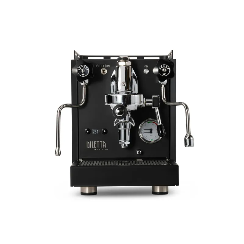 Diletta Bello+ Espresso Machine | E61 | PID Temperature Control | Shot Timer | Programmable Preinfusion | Handmade In Italy (Black) E61 Black