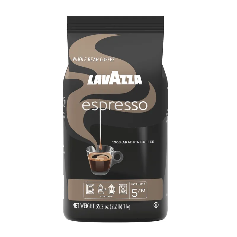 Lavazza Espresso Whole Bean Coffee, Medium Roast, 100% Arabica, 2.2 lb Bag 35.2 Ounce (Pack of 1)