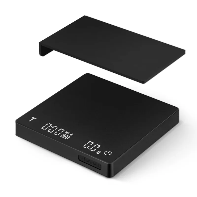 MHW-3BOMBER Mini Coffee Scale with Timer,Rechargeable Espresso Scale with Gravity Sensing,2kg/0.1g Precision Scale for Espresso&Pour-Over Coffee,Portable Digital Kitchen Scale,Black ES6029B-OS Mini-Black