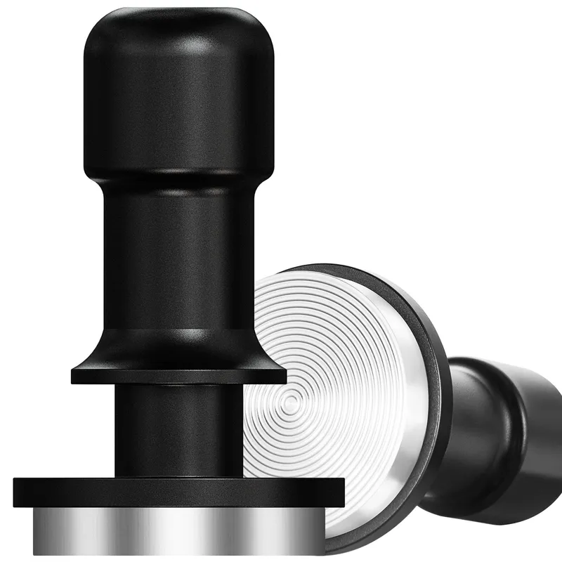 PUSEE 53mm Espresso Tamper, Premium Calibrated 30lb Spring Loaded Stainless Steel Ground Tamper for Barista Home Coffee Accessories Upgrade 3.0 Black 53mm