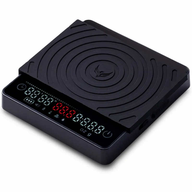 Smart Coffee Scale – Easy Use Digital Espresso Scale with Timer, Auto Tare & Flow Rate Indicator – Compact Rechargeable Weight Scale for Drip Coffee, Pour Over & Matcha