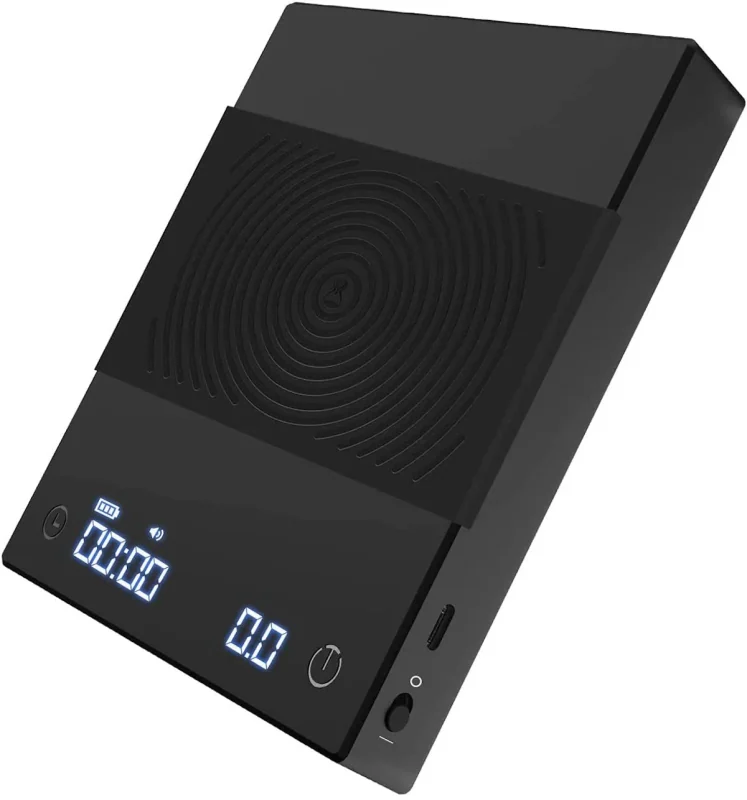 TIMEMORE Coffee Scale Basic 2.0 Electronic Espresso Scale with with Timer,2000 Grams and Water Flow Rate and Timer Function,Flow Rate Display 2024 Upgraded Version Black