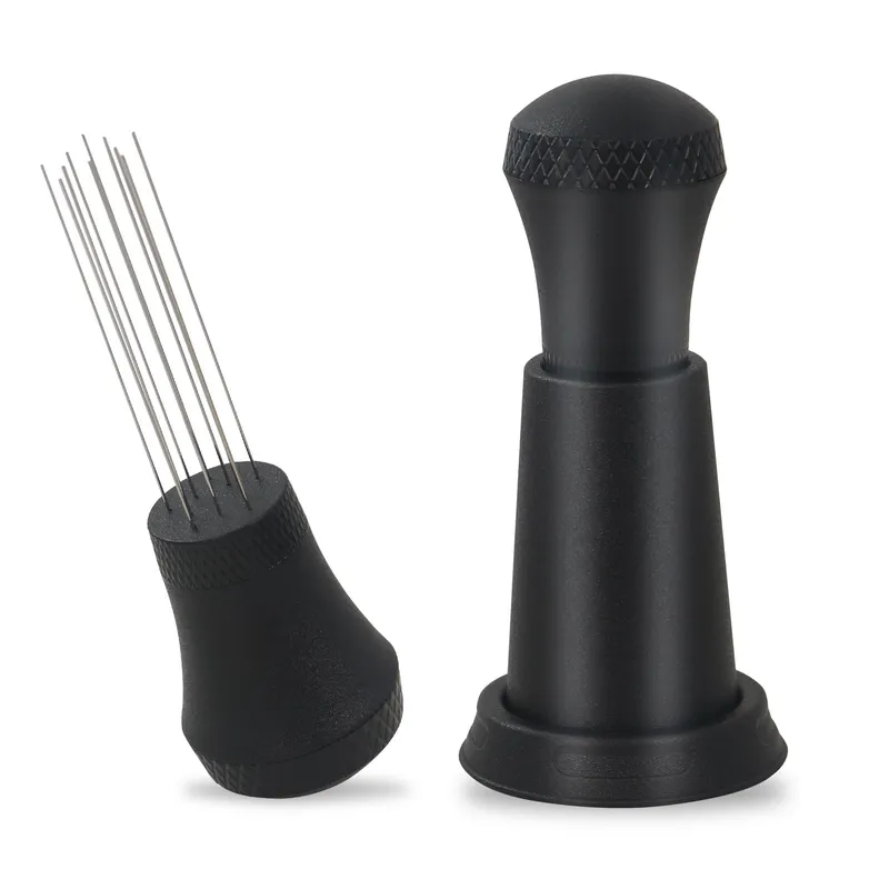 Zayin WDT Distribution Tool, Espresso Coffee Stirrer - 0.4mm 10 Needles Espresso Stirrer, Espresso Distributor for Barista Espresso Machine Accessories - Black A-Black