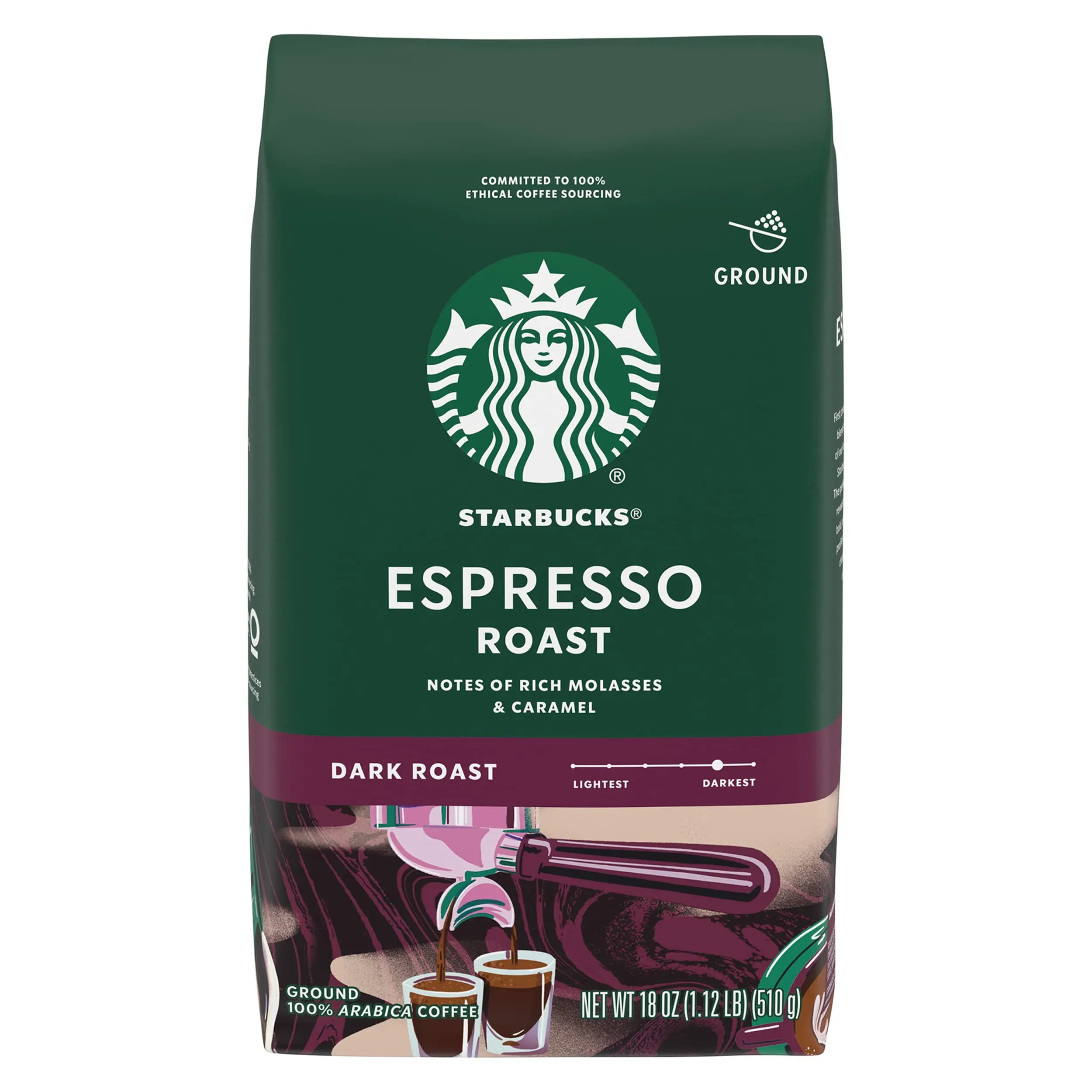 Starbucks Dark Roast Ground Coffee — Espresso Roast